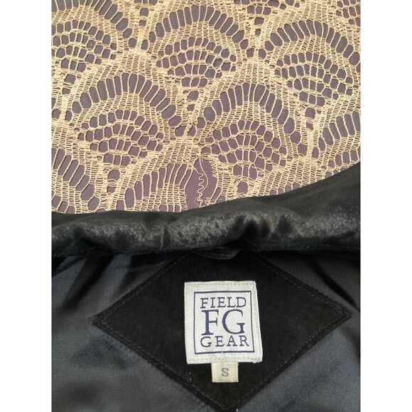 Vintage 90s Black Suede Jacket 1990s Marshall Fields Ladies Size Large M/L - Picture 5 of 6